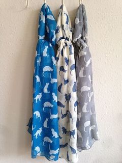 cute cats scarf by french grey interiors