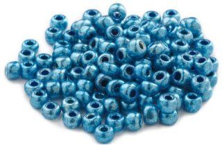 Beaders Paradise LT6E327 Czech Glass Blue Metallic 6/0 E Beads in a Tube