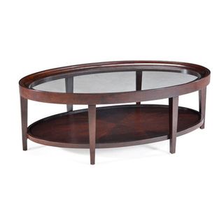 Carson Sienna Oval Cocktail Table Magnussen Home Furnishings Coffee, Sofa & End Tables