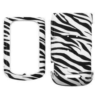 Hard Plastic Snap on Cover Fits Motorola Em330 Zebra Skin AT&T Cell Phones & Accessories