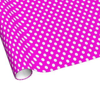 Pink With White Polka dot Wrapping Paper