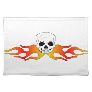 Skull And Flames Place Mat