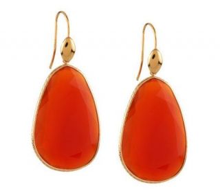 Organic Shaped Gemstone Dangle Earrings 14K Gold —