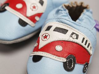 'classic campers' soft leather baby shoes by pre shoes