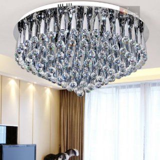 23.5 Inch Elegant Modern Crystal Ceiling Fixture Lamps Living Room Chandelier LED Lighting Lights    