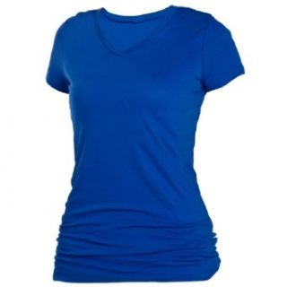 Royal Blue Perfect Fit Girls V Neck Neck Tee Shirt T Shirt Youth Sizes, Medium Fashion T Shirts Clothing