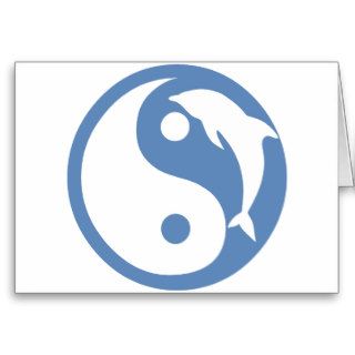 Dolphin Yin Yang Greeting Card