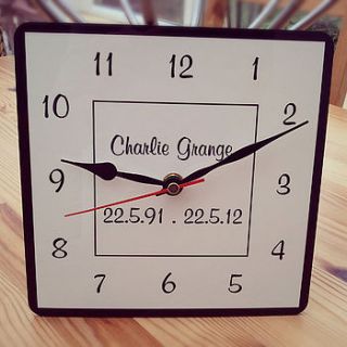 personalised clock by loving luxuries