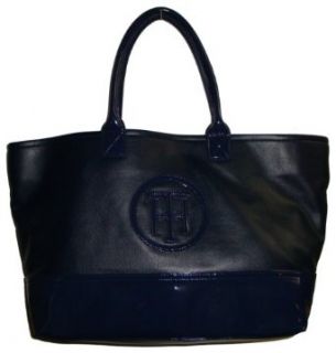 Women's Tommy Hilfiger Large Tote Handbag (Navy) Top Handle Handbags Clothing