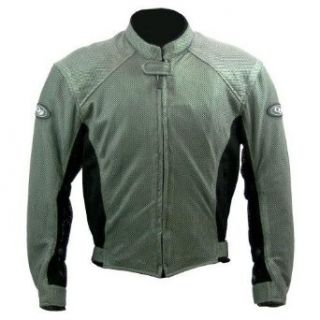 Cool Jacket, Mesh Motorcycle Jacket, Titanium/Black, 3XL at  Mens Clothing store