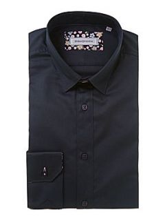 Without Prejudice Victor front seam slim fit shirt Navy