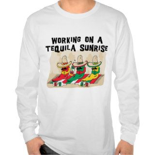Funny Mexican Tequila Sunrise Long Sleeve Tshirts