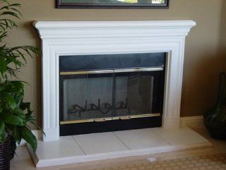 Dublin Precast Fireplace Mantel and Surround in Paint Grade Gypsum   Heaters