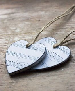 musical notes heart by little pieces