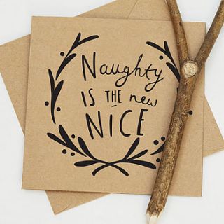 naughty or nice christmas card set by old english company