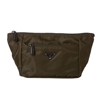 Prada Army Green Nylon Cosmetic Bag Prada Designer Wallets