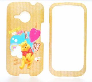 Disney Winnie the Pooh I Love You Rubber Texture Snap on Cell Phone Case for HTC Droid Eris 6200 + Microfiber Bag Cell Phones & Accessories