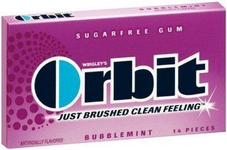 Orbit Bubblemint Sugarfree Gum, 14 Piece Packs (Pack of 24)  Chewing Gum  Grocery & Gourmet Food