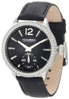 Haurex Italy Women's FS341DNN Grand Class Crystal Bezel Sub second leather Watch at  Women's Watch store.