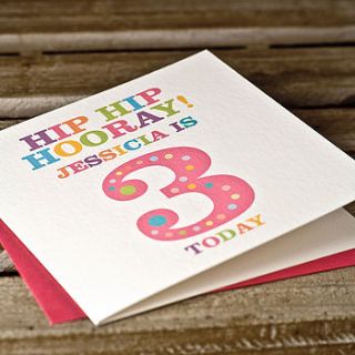 personalised age birthday card by rosie robins