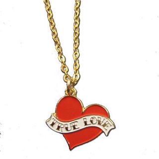 true love tattoo style necklace by hannah makes things