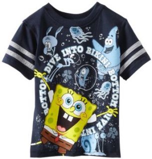 Spongebob Squarepants Boys 2 7 Short Sleeve Tee, Navy, 4T Clothing