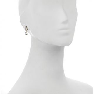 Victoria Wieck 14K Yellow Gold 1.72ct Aquamarine and White Zircon Earrings