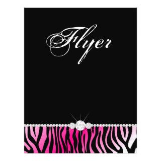 Jewelry Flyer Hair Salon Zebra Hot Pink