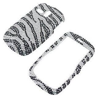 Rhinestones Shield Protector Case for Samsung Freeform SCH R351 / R350, Zebra Stripes Full Diamond