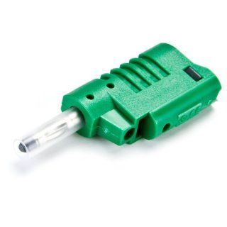 Cal Test Electronics CT2015 4mm Safety Stacking Banana Plug with Solderless Screw Connection, 36 Amp, Green (Pack of 10) Test Leads