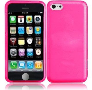 Apple iPhone 5C / iPhone Lite ( AT&T , T Mobile , Sprint , Verizon ) Phone Case Accessory Delicate Pink TPU Skin Cover with Free Gift Aplus Pouch Cell Phones & Accessories
