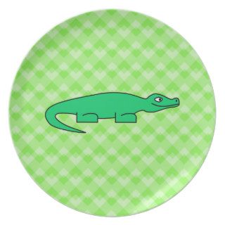 Alligator. Dinner Plate