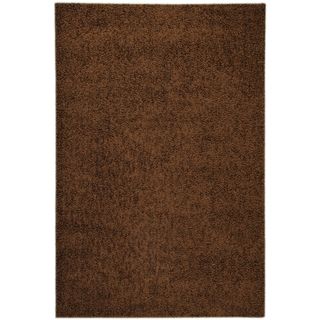 Soft Shag Contemporary Solid Brown Rug (3'3 x 4'7) 3x5   4x6 Rugs