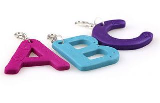 personalised initial key ring by fingerprints gifts