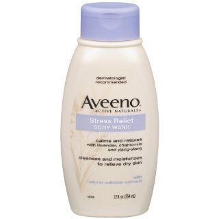 Aveeno Stress Relief Body Wash, Lavender, Chamomile and Ylang Ylang, 12 fl oz (354 ml)  Bath And Shower Gels  Beauty
