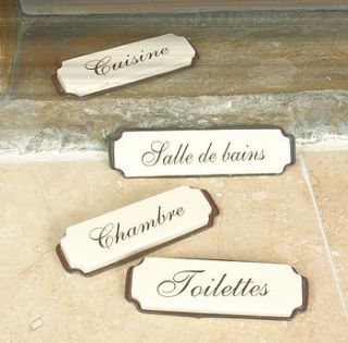 set of four french room plaques by dibor