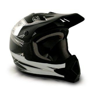 VCAN Sports V356 Full Face Adult Motocross/ATV Helmet with EC Graphics (Black, Large) Automotive