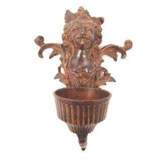 Sconce Wall Candle Holder or Lamp Antique Bronzed 'Face' for Candle or Lamp