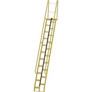 Vestil Alternating-Tread Stairs — 13-Ft. H, 68 Degree Angle, 21 Steps, Model# ATS-13-68  Tread Stairs