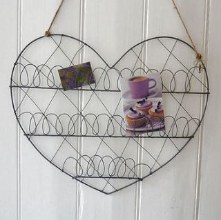 wire heart card holder by violette