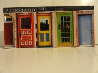 Colorful Doors   PANORAMIC   350 Piece Jigsaw Puzzle Toys & Games