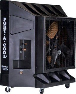 Port A Cool PAC2K361S 36 Inch 9600 CFM Portable Evaporative Cooling Unit, 2500 Square Foot Cooling Capacity, Black , Single Speed