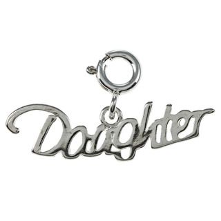 Sterling Silver 'Daughter' Charm Silver Charms