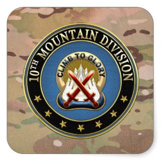 [500] 10th Mountain Division [10th MD] DUI Square Sticker