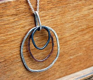 handmade organic copper and silver pendant by alison moore silver designs