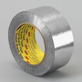 TapeCase 363 2in X 36yd Shiny Silver Glass Cloth Aluminum Tape (1 Roll) Duct Tape