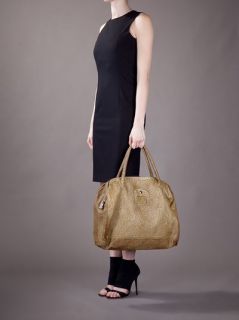 Numero 10 Ostrich Leather Shoulder Bag