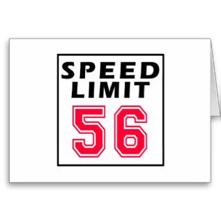 Speed limit 56 birthday designs card
