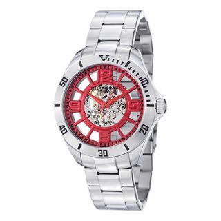 Stuhrling Original Men's Neo Winchester Red Dial Skeleton Stainless Steel Watch Stuhrling Original Men's Stuhrling Original Watches