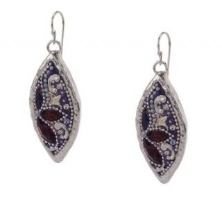 Orit Schatzman Sterling Seafoam or Royal Purple Earrings —